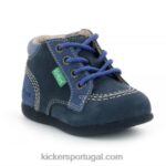Kickers babystan zip azul marinho tricolor V24TH924 crianças