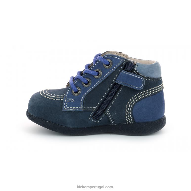 Kickers babystan zip azul marinho tricolor V24TH924 crianças - Image 5