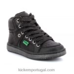 Kickers baixo preto brilhante V24TH959 crianças