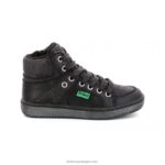 Kickers baixo preto brilhante V24TH959 crianças - Image 3