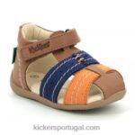 Kickers bigbazar-2 camelo laranja azul V24TH526 crianças
