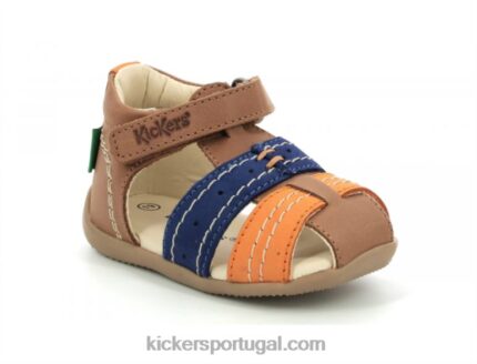 Kickers bigbazar-2 camelo laranja azul V24TH526 crianças