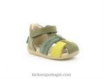 Kickers bigbazar-2 verde tricolor V24TH441 crianças