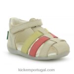Kickers bigflo-2 bege escuro V24TH383 crianças