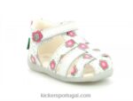 Kickers bigflo-2 flor branca V24TH403 crianças