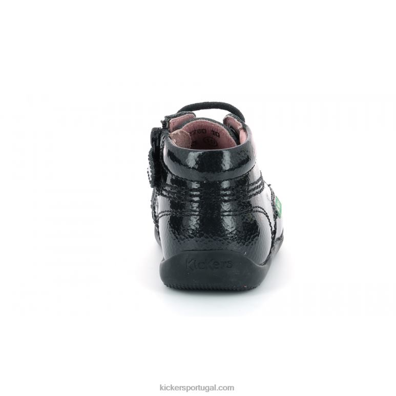 Kickers billista zip black perm patente V24TH912 crianças - Image 4