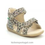 Kickers binsia-2 camelo leopardo V24TH376 crianças