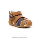 Kickers bipé camelo azul V24TH696 crianças
