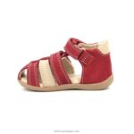 Kickers bipé vermelho bege V24TH518 crianças - Image 5