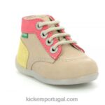Kickers bombom-2 bege escuro V24TH809 crianças