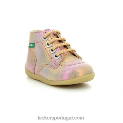 Kickers bonzip-2 arco-íris rosa V24TH869 crianças