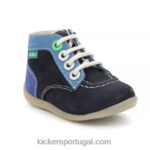 Kickers bonzip-2 azul marinho tricolor V24TH779 crianças