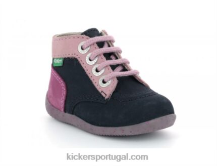 Kickers bonzip-2 azul marinho tricolor V24TH921 crianças