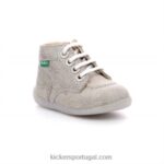 Kickers bonzip-2 bege claro iridescente V24TH875 crianças