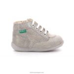 Kickers bonzip-2 bege claro iridescente V24TH875 crianças - Image 3