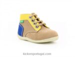 Kickers bonzip-2 bege claro V24TH885 crianças