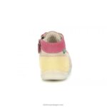 Kickers bonzip-2 bege rosa amarelo V24TH768 crianças - Image 4