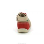 Kickers bonzip-2 bege vermelho V24TH769 crianças - Image 4