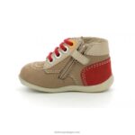 Kickers bonzip-2 bege vermelho V24TH769 crianças - Image 5
