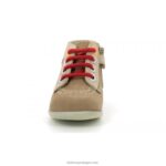 Kickers bonzip-2 bege vermelho V24TH769 crianças - Image 6