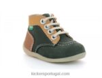 Kickers bonzip-2 caqui amarelo camelo V24TH775 crianças