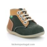 Kickers bonzip-2 caqui amarelo camelo V24TH775 crianças