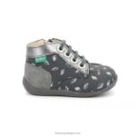 Kickers bonzip-2 cinza escuro impresso V24TH771 crianças - Image 3
