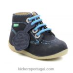 Kickers bonzip-2 marinha outro V24TH860 crianças