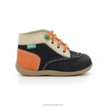Kickers bonzip-2 marinho bege laranja V24TH767 crianças - Image 3