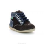 Kickers bonzip-2 marrom escuro marinho V24TH773 crianças - Image 2