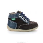 Kickers bonzip-2 marrom escuro marinho V24TH773 crianças - Image 3