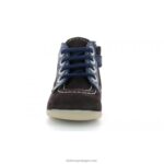 Kickers bonzip-2 marrom escuro marinho V24TH773 crianças - Image 6