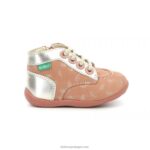 Kickers bonzip-2 ouro rosa impresso V24TH766 crianças - Image 3