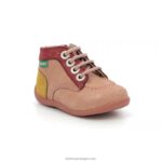 Kickers bonzip-2 rosa vermelho amarelo V24TH774 crianças - Image 2