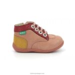 Kickers bonzip-2 rosa vermelho amarelo V24TH774 crianças - Image 3