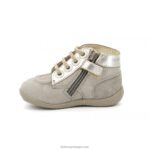 Kickers bonzip-2 taupe dourado impresso V24TH772 crianças - Image 5