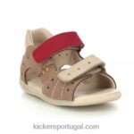 Kickers boping-2 bege vermelho V24TH433 crianças