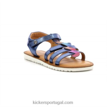 Kickers brahmia navy metal arco-íris V24TH649 crianças