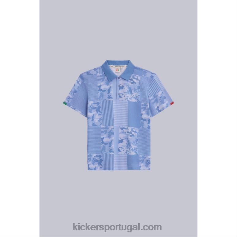kickers_camisa_polo_azul_v24th1062_unissex.jpg Kickers camisa pólo azul V24TH1062 unissex - Image 1