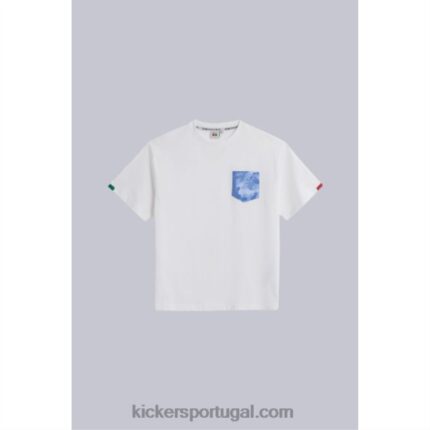 Kickers camiseta de bolso bege V24TH1061 unissex