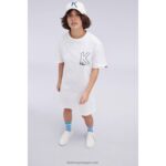 Kickers camiseta vestido bege V24TH1054 unissex - Image 3