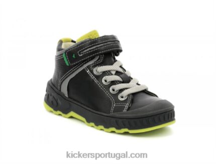 Kickers chutar adolescente preto V24TH971 crianças
