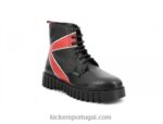 Kickers chutar fabuloso preto vermelho V24TH219 mulheres