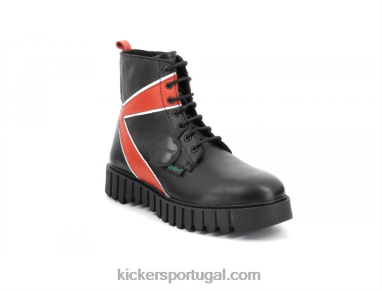 kickers_chutar_fabuloso_preto_vermelho_v24th358_homens.jpg Kickers chutar fabuloso preto vermelho V24TH358 homens - Image 1