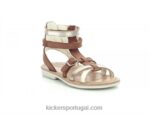 Kickers cosak ouro marrom V24TH477 crianças