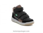 Kickers croisy preto marrom V24TH941 crianças