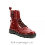 Kickers Deckranger patente vermelha V24TH209 mulheres