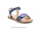 Kickers descarta azul escuro metalizado V24TH472 crianças