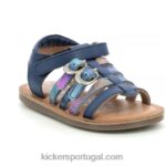 Kickers diveta azul escuro metalizado V24TH430 crianças