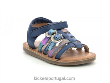 Kickers diveta azul escuro metalizado V24TH430 crianças